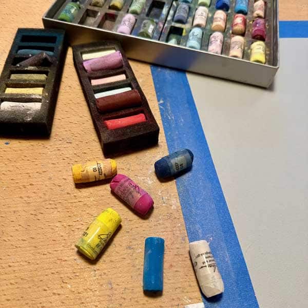 working-pastels